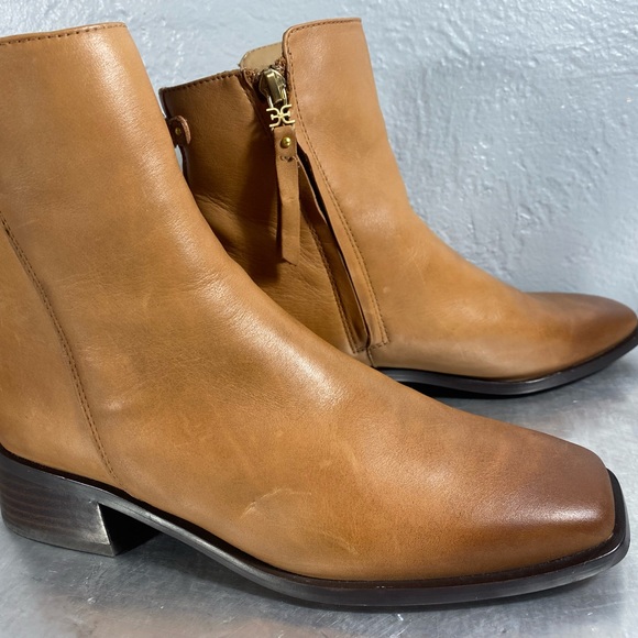 Thatcher Womens Leather Square Toe Ankle Boots - Picture 12 of 16